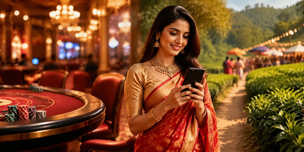বগুড়ায় শাড়ি পরিহিত মডেলের মোবাইল ক্যাসিনো অভিজ্ঞতা